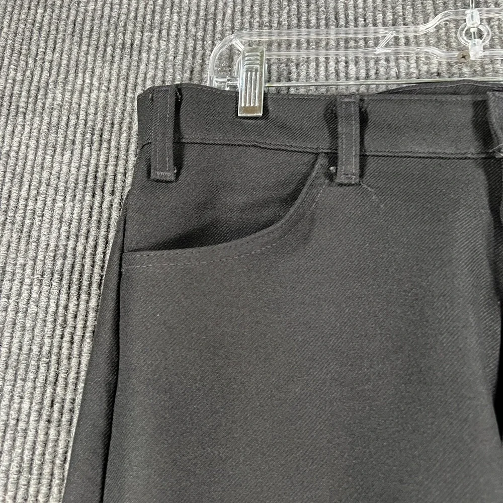 Vintage Levis Dacron Polyester‎ Pants Mens 36x30 (36x26) Black Casual Trousers